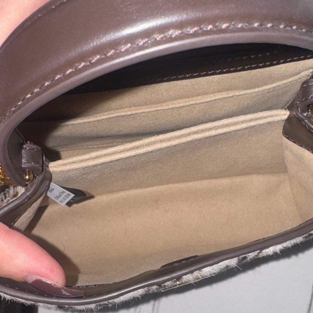 Tory Burch spotted Calf Hair Small Purse with Gold Logo - Picture 4 of 5